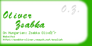 oliver zsabka business card